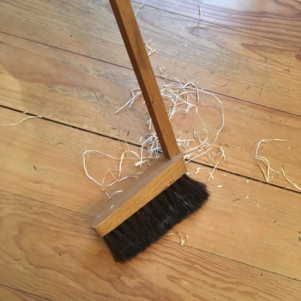 Stroh. Nicht mit Absicht auf der Erde.